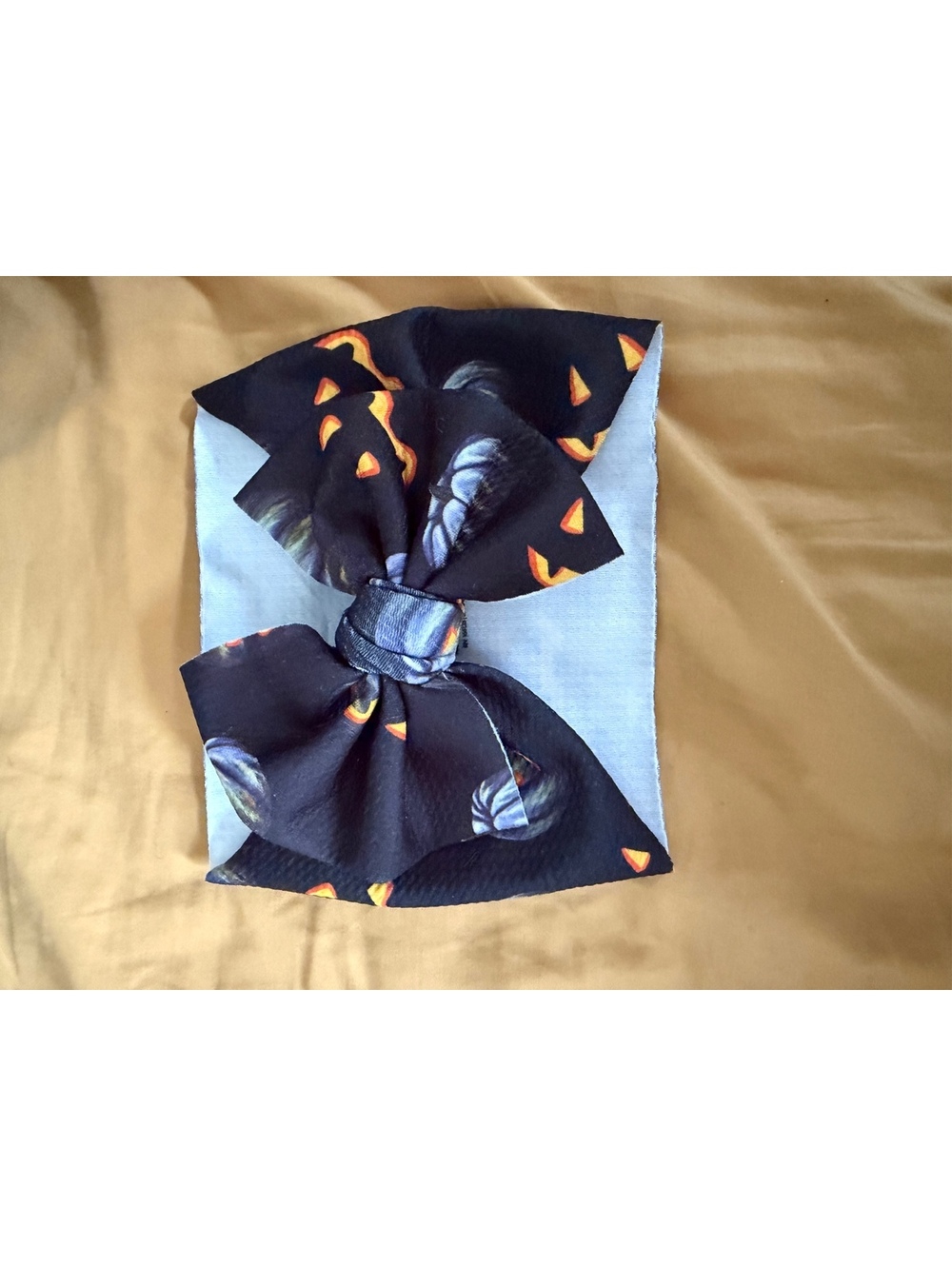 Little Bum Bums Halloween Blue Pumpkin Bow Headband